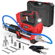 Ecarke front view of tool-only grease gun showcasing compact design and portability