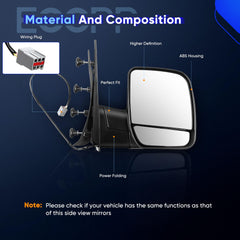 ECCPP mirror glass close-up showing heated element detail benefit clearer sightlines