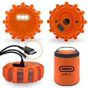 Ecoangel front view of three flares showing clear signaling and immediate safety