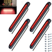 ecocstm front view 10-inch red LED strip showing full lens and mounting benefits