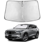 EcoNour front view fitted on Acura MDX demonstrating full windshield coverage and cooling benefit