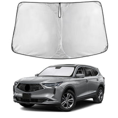 EcoNour front view fitted on Acura MDX demonstrating full windshield coverage and cooling benefit
