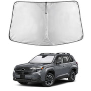 EcoNour front view showing precise Forester windshield coverage and full sun protection