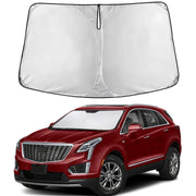 EcoNour front-fit on Cadillac XT5 showing full windshield coverage and protection