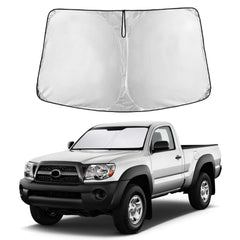 EcoNour front fit on Tacoma windshield showing full coverage and cooler cabin benefit