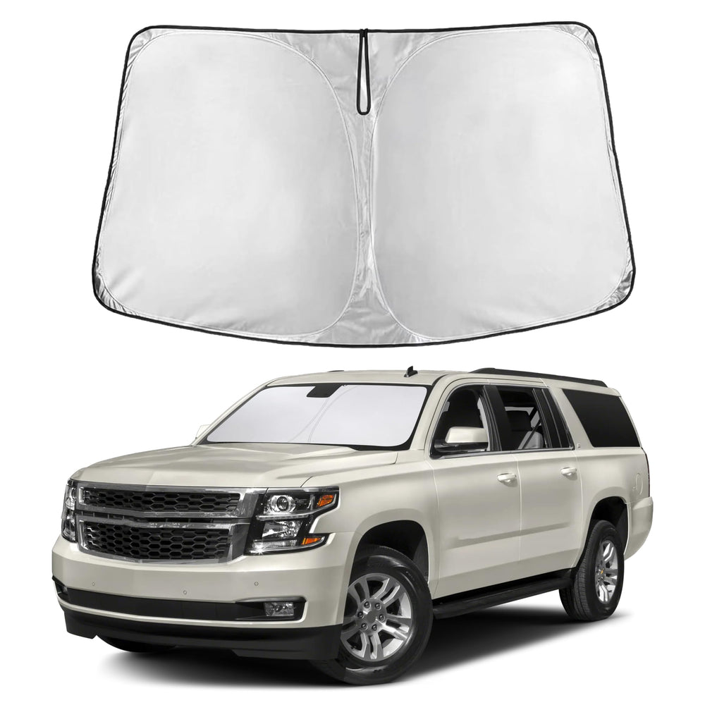 EcoNour full windshield sunshade fitted covering Chevrolet GMC for maximum heat reduction