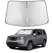 EcoNour front installed on Honda Pilot windshield showing full coverage and cooling benefit