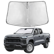 EcoNour front view on Chevrolet Colorado providing full windshield coverage and protection