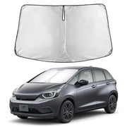 EcoNour sunshade front view showing full windshield coverage and protection