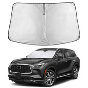 EcoNour front view showing exact Infiniti QX60 fit and full windshield coverage