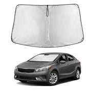 EcoNour front view of sunshade packaging showing fitted design and benefits