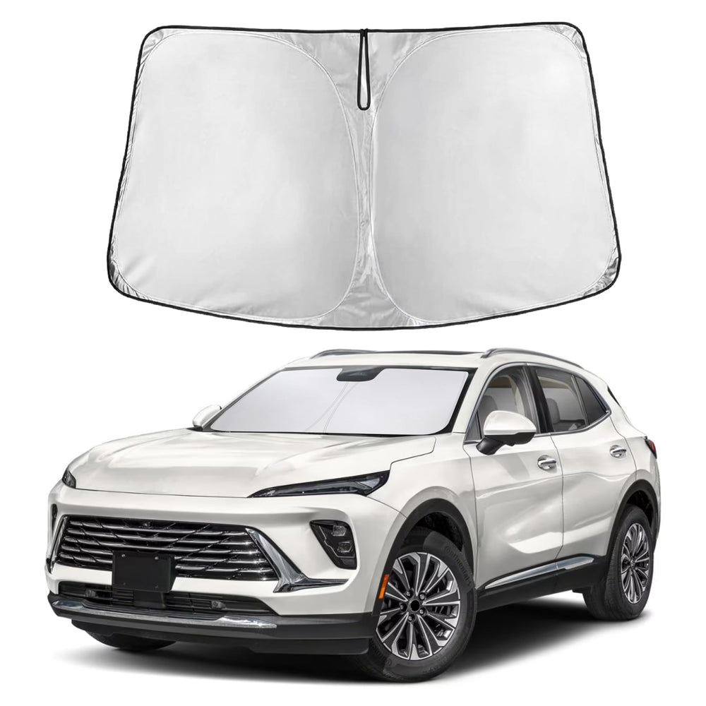 EcoNour front view sunshade covering Buick Envision windshield for cooler cabin
