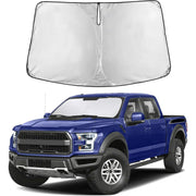 EcoNour front view installed on F150 windshield showing full coverage and protection