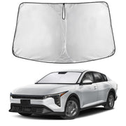 EcoNour front view fitted on Kia K4 windshield showing full coverage and protection