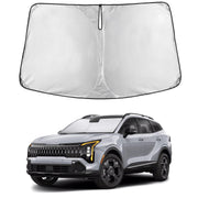 EcoNour front view on Sportage windshield showing full coverage and cool cabin benefit