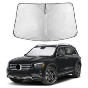 EcoNour front view on GLB windshield showing precise fit and coverage