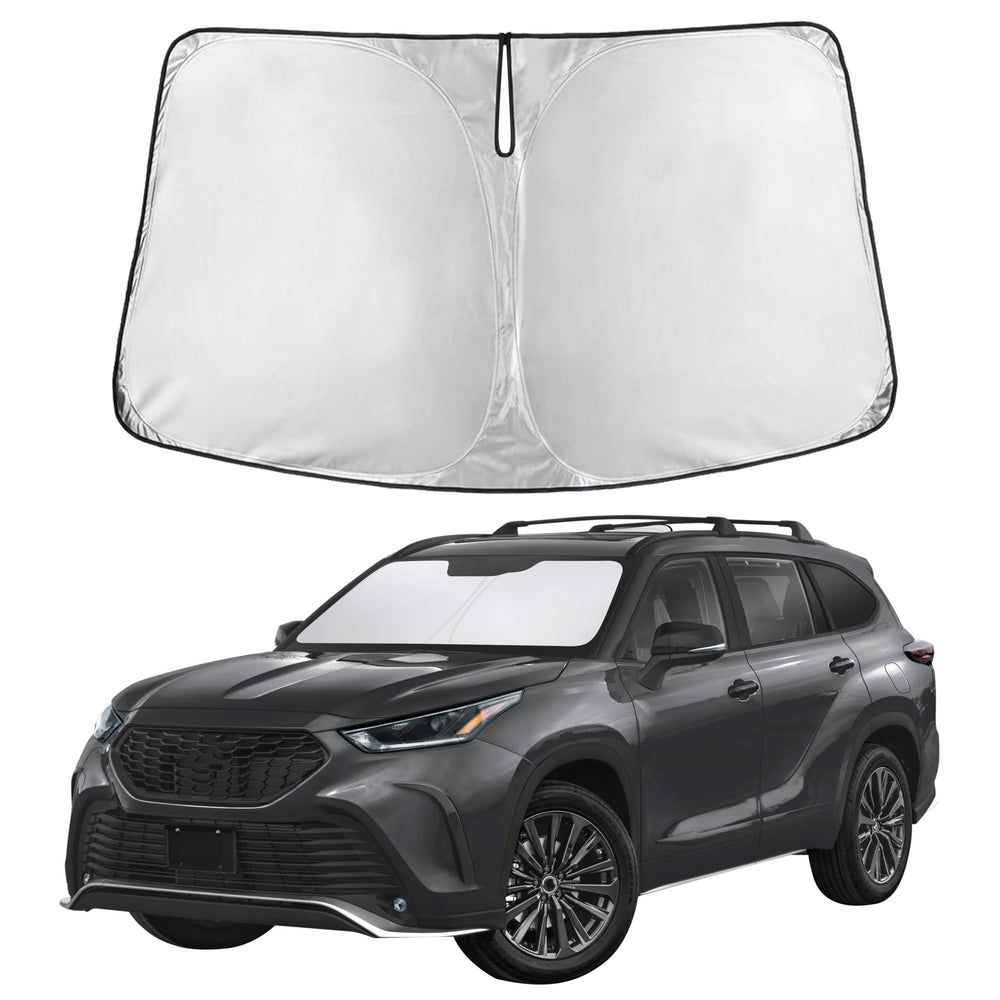 EcoNour front view showing tailored Highlander fit and complete windshield coverage