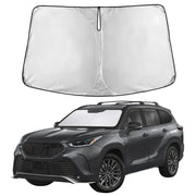 EcoNour front view showing tailored Highlander fit and complete windshield coverage