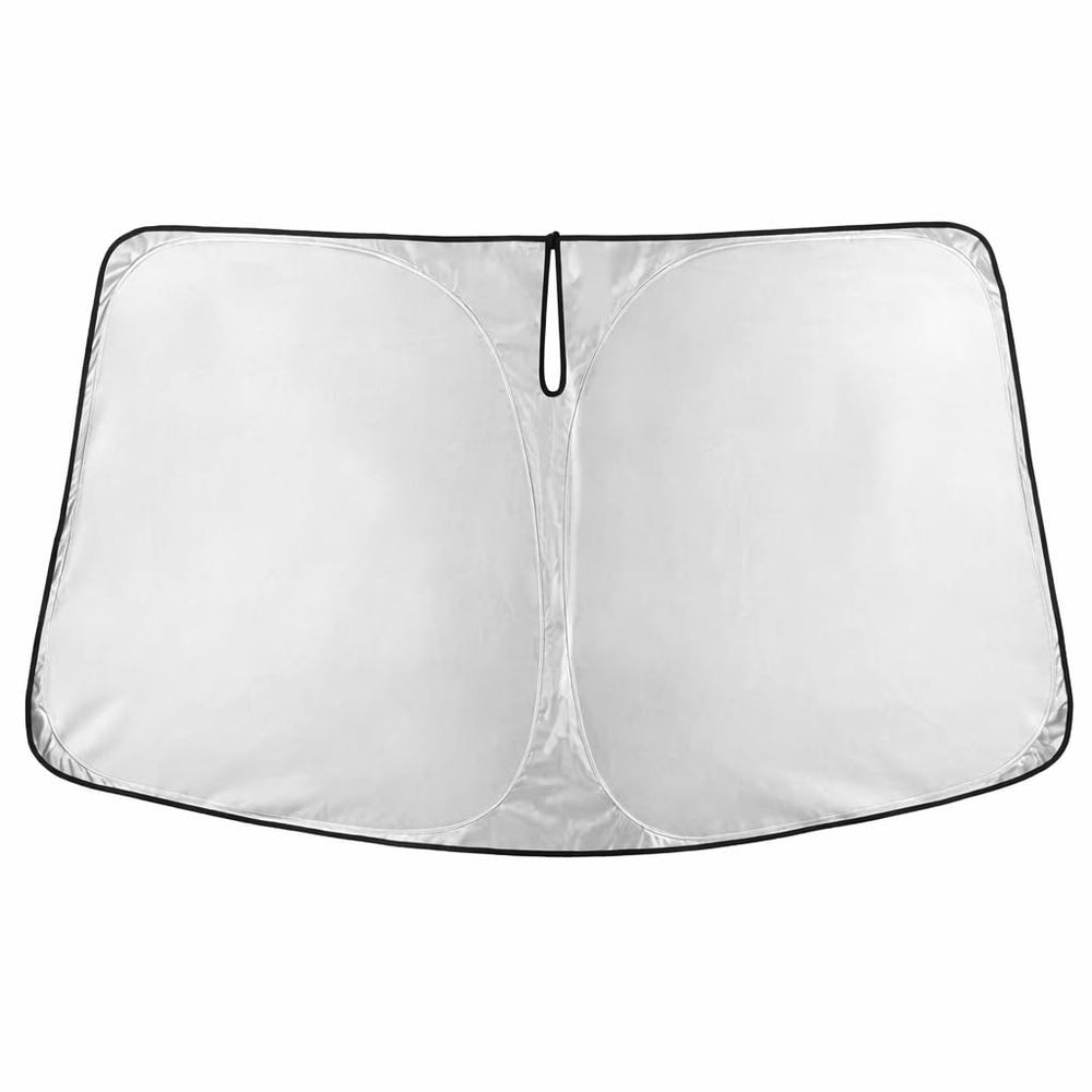 EcoNour front view fitted on Chevrolet Malibu windshield showing full coverage benefit