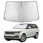 EcoNour sunshade installed front view protecting windshield and reducing cabin heat