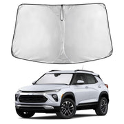 EcoNour front view of shade fitting Trailblazer windshield reduces cabin heat
