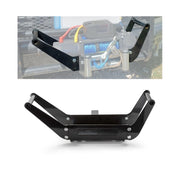 ECOTRIC front-mounted plate showing secure winch attachment and improved recovery readiness
