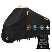 EcoZoro cover front view showing full bike protection and fit