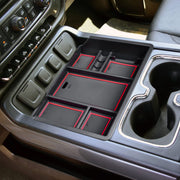 EDBETOS front view organizer tray showing clean console fit and improved organization