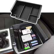 EDBETOS front view of center console organizer showing tidy layout and quick access