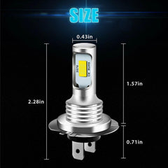 Edearkar H7 close-up of CSP 3570 2SMD chips improving brightness