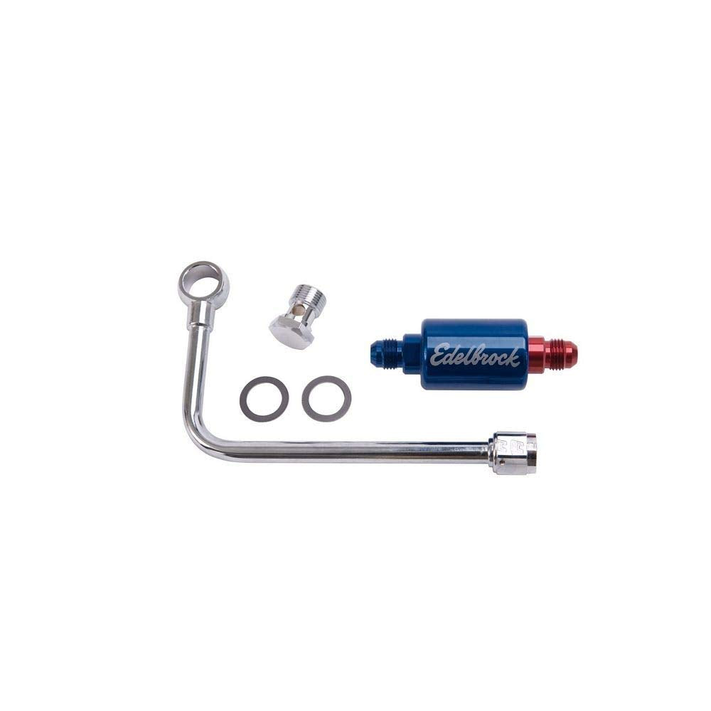 Edelbrock 8134 chrome inlet front view shows polished finish and clean installation benefit