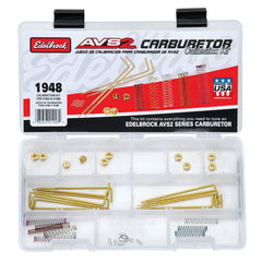 Edelbrock calibration kit front packaging showing complete contents for accurate tuning