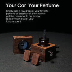 Edilado attached to car vent clip for secure placement and steady diffusion