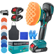 Eioehtl front product shot showing compact cordless polisher and benefits portability