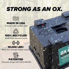 EKON OX BLOX close-up of textured top surface for secure jack grip