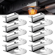 ElaraBerry front view of eight stainless-steel clamps showing uniform fit and durability