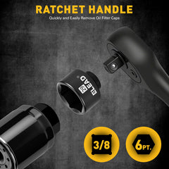 ELEAD 3/8" drive wrench attached to socket for controlled torque