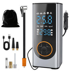 Eleanora front view of cordless inflator showing compact design and portability benefit