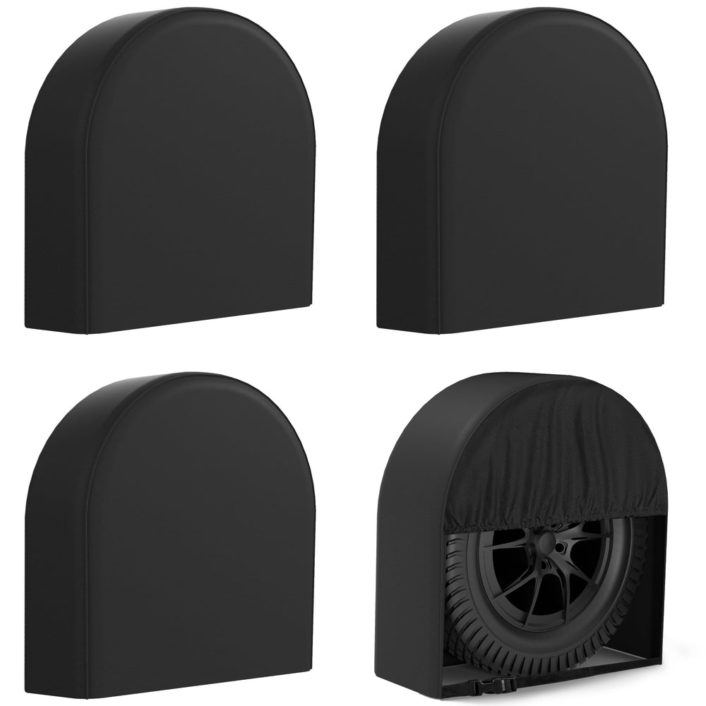 eletecpro front view of tire cover showing full wheel protection and clean look