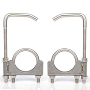 eLifecenter front view of clamp showing secure pipe fit and corrosion resistance