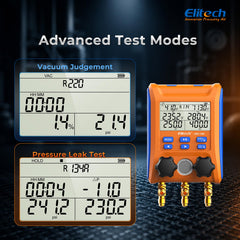 Elitech LMG-10W temperature clamps placed on pipe for accurate readings