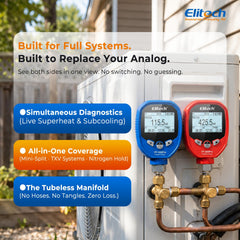 Elitech detailed temperature clamp on pipe delivering accurate line temperature measurement for better calculations