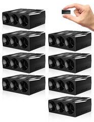 Elook front view of three-horn whistle showing compact design and airflow openings
