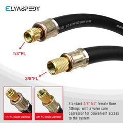 Elyaspedy full length 6ft hose demonstrating high-flow evacuation benefit