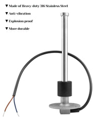 EMIHO close-up of stainless stem and NBR float, corrosion-resistant long life benefit