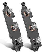 EMIHO front view connector plate showing mounting points and bulb sockets, ensures accurate fit