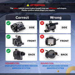 ENA ignition coil side connector detail showing secure plug fit for reliable electrical contact
