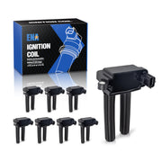 ENA ignition coil front view showing clean housing and mounting for easy replacement