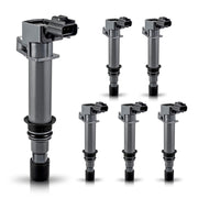 ENA ignition coil set front packaging showing all six coils and secure box - reliable replacement