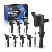 ENA front packaging showing full coil and spark plug kit and clear part numbers for fitment